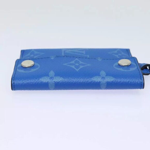 LOUIS VUITTON Monogram Pockets On Strap Card Case Blue - Picture 4 of 6